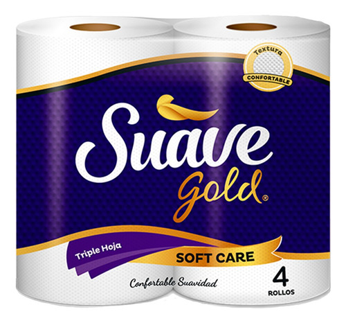 Papel Higiénico Suave Gold Soft Care Premium 4 Rollos