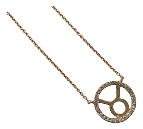 Collar Genérico Con Signo De Tauro, Cadena De Collar Chapada