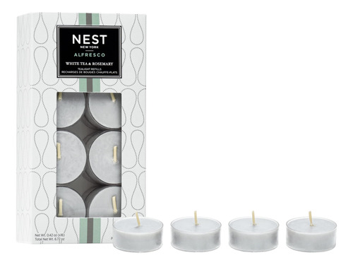 Nest New York Té Blanco Y Romero Alfresco Alimento De Vela D