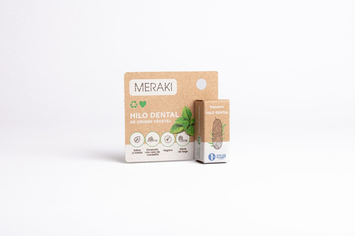 Imagen 1 de 4 de Hilo Dental Biodegradable Meraki Refill Eco Friendly Vegano
