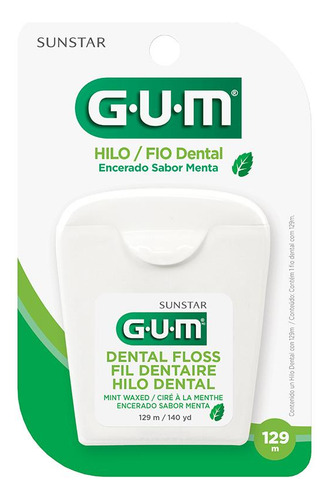 Gum Fio Dental Menta Encerado 129m
