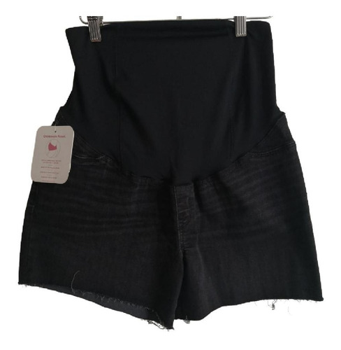 Short Jean Corto Dama Materno Moderno Color Negro 