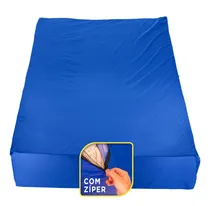 Comprar Capa Para Colchão Casal 138x188x28 Medida Impermeável Hospitalar Atacado Protetor de Colchao Impermeavel Bagum Napa Anti-ácaro Antialérgico Capa Protetora Azul Cama C\u002F Ziper Lencol - Marca BeinBom