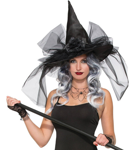 Sombrero De Bruja Accesorio De Disfraz Para Mujer Halloween