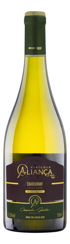 Vinho Chardonnay Aliança 2020 adega Nova Aliança 750 ml