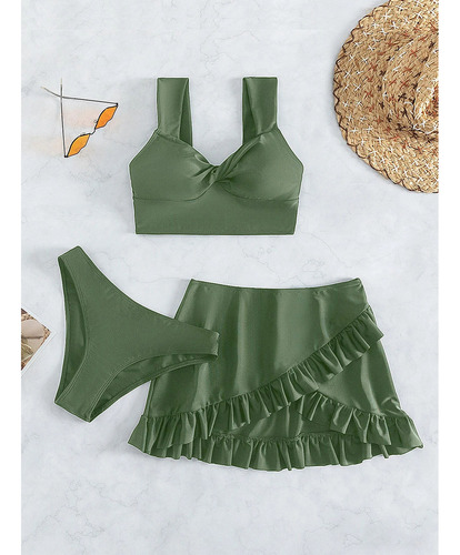 Biquíni Elegante E Sexy De Três Peças