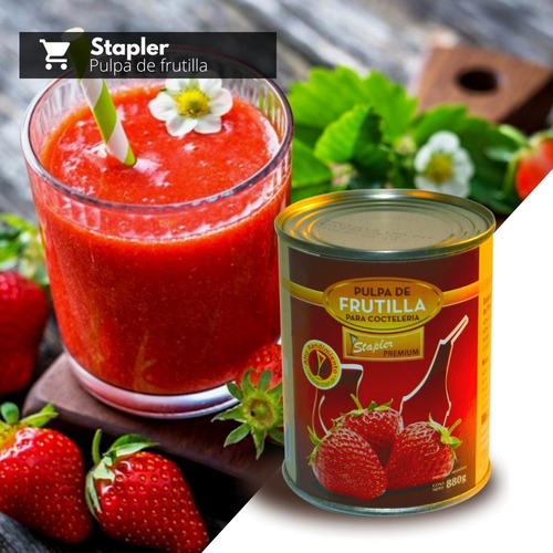 Imagen 4 de 10 de Combo Cocteleria Stapler Frutilla Maracauya Anana Durazno 4u