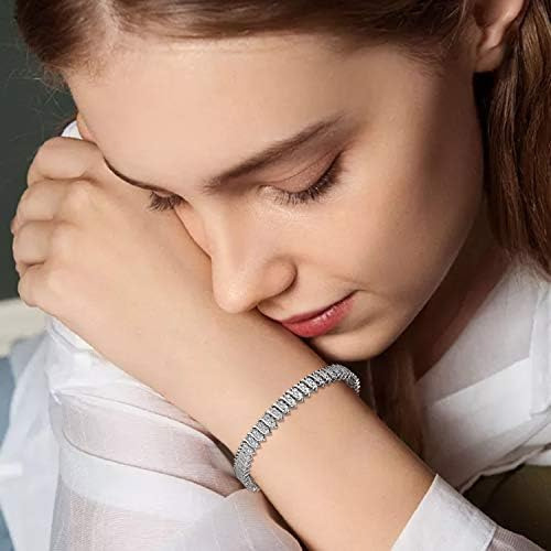 Mdfun Pulsera De Cadena De Plata Con Eslabones Italianos De