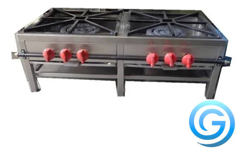 Estufon Industrial De 2 Quemadores En Acero Inoxidable (Usado)