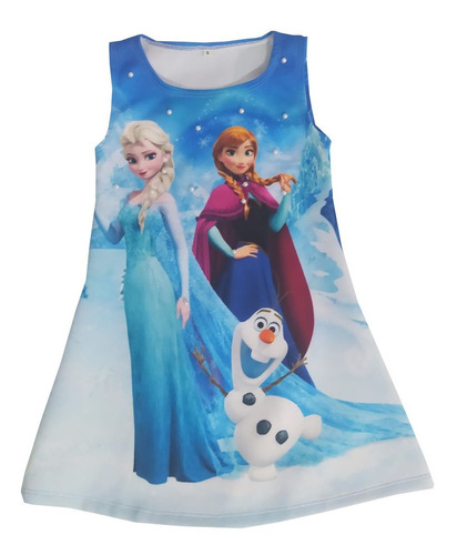 Vestido Para Niñas De Frozen Ana Y Elsa - Cs