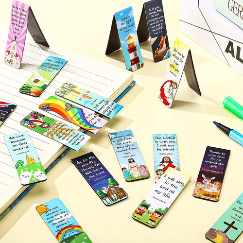 30 Pieces Bible Verse Magnetic Bookmarks Christian Bookmarks