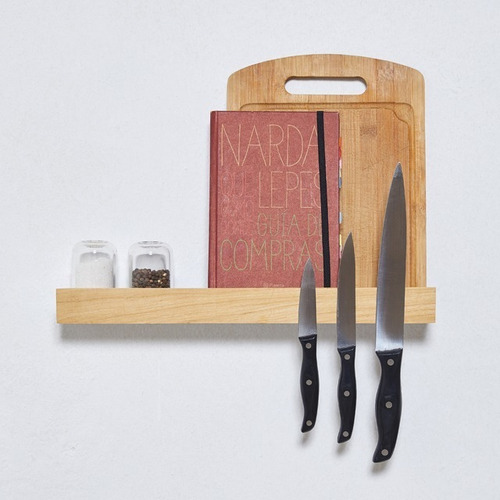 Imagen 4 de 10 de Estante Metal Para Cocina Con Frente Imantado De Madera