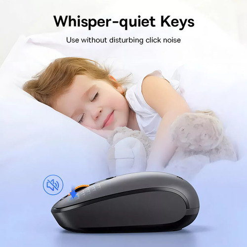 Mouse Baseus Bluetooth E Wireless F01b Ergonomico 1600dpi Cinza-escuro