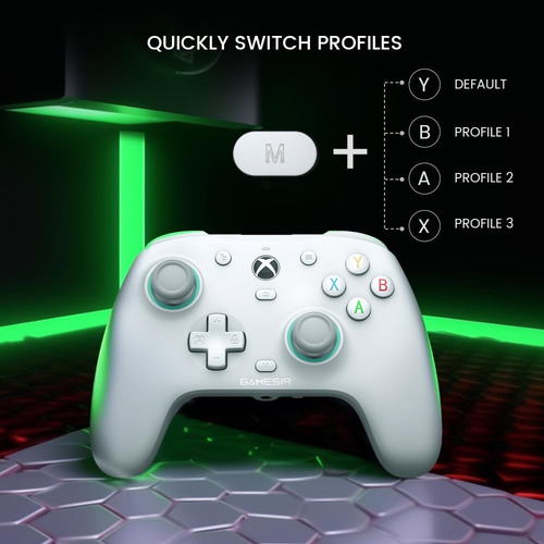 Controle Com Fio Gamesir G7 Se Xbox One X/s Com Hall Effect Cor Branco