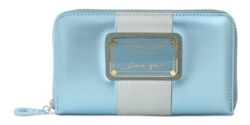 Billetera Juanita Jo Classic color cielo - 12cm x 21cm