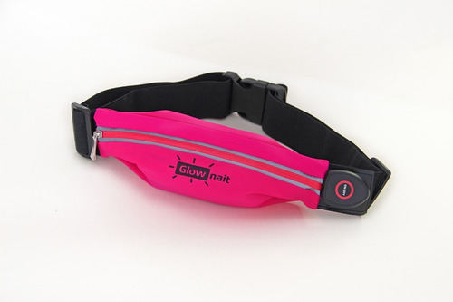 Cangurera Deportiva Led Glow Nait - Recargable - Rosa
