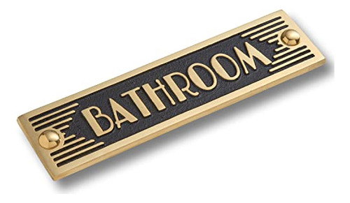 Placa De Latón Art Deco Para Puerta Con Diseño De The Metal