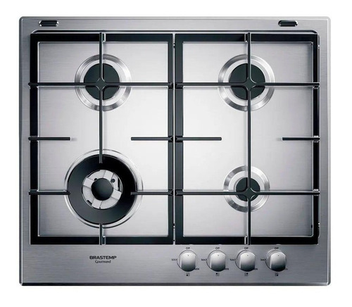 Fogão cooktop gás Brastemp Gourmand BDK60DR inox 220V