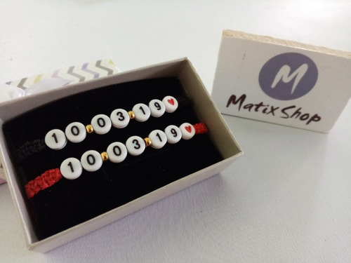 Pulseras Parejas Con Fecha Personalizada - Regalos