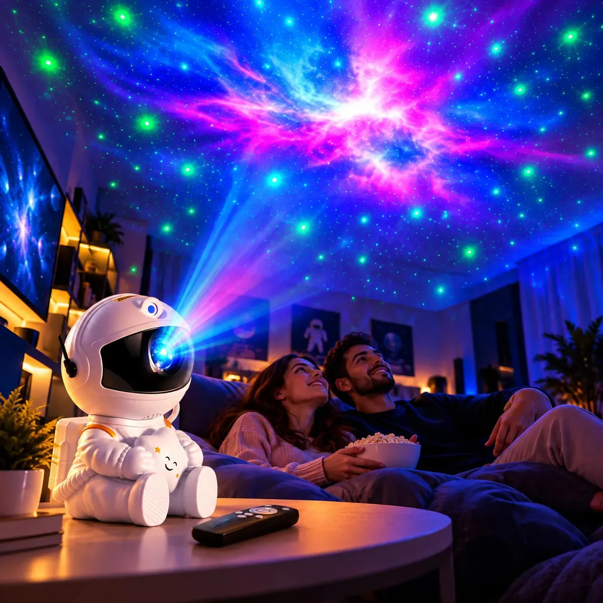Astronauta para Quarto com Luz Nebulosa e Galáxia · foto 5
