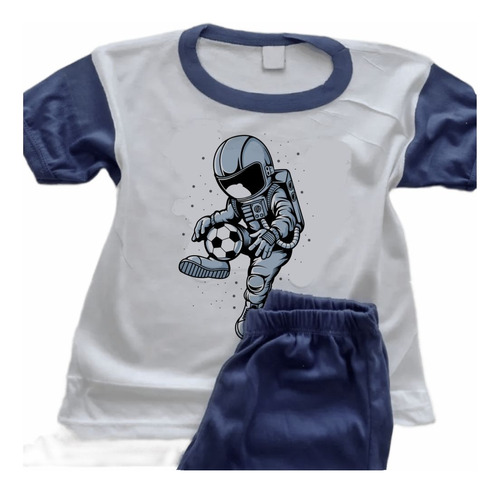 Pijama Personalizado Infantil De Futbol Astronauta - 0968