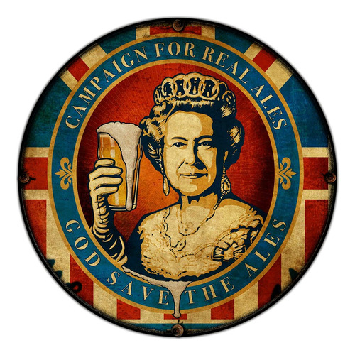 #85 - Cuadro Decorativo Vintage Retro / God Save The Ales !