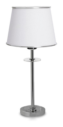 Veladores Modernos Led Cromados Dormitorio Habitacion Lds Estructura Cromado Pantalla Blanco