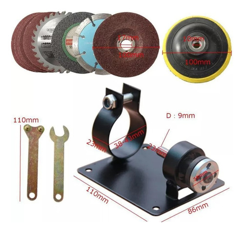 15 Pzs Kit Taladro Esmeriladora Pulidora Cortadora Discos