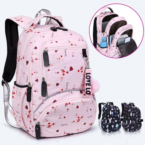 Mochila Estampada Rosa