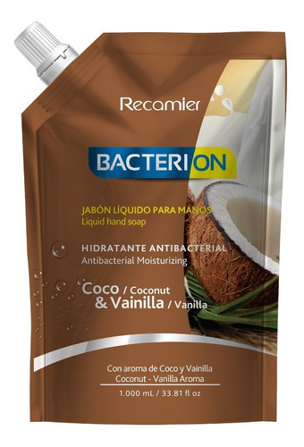 Jabon Liquido Para Manos Bacterion - mL a $17