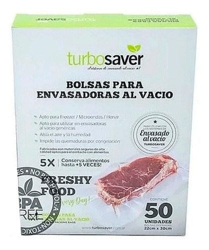 50 Bolsas Gofradas Vb2230 22x30 Envasadora Vacio Turbosaver