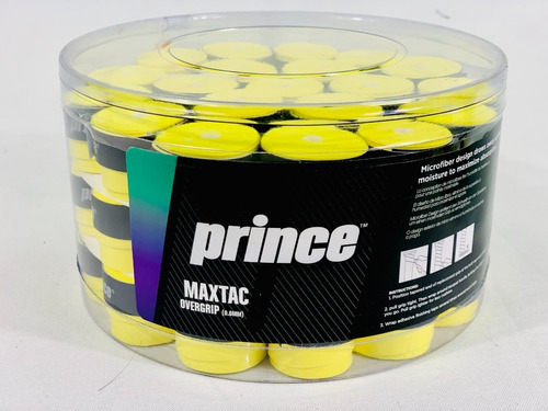 Overgrip Prince Maxtac Liso Tenis Padel Jarra X60 Color Amarillo