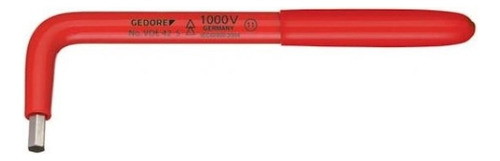 Chave Isolada 1000v Allen Gedore Vermelha 6mm Vde 42-6 Cor Vermelho