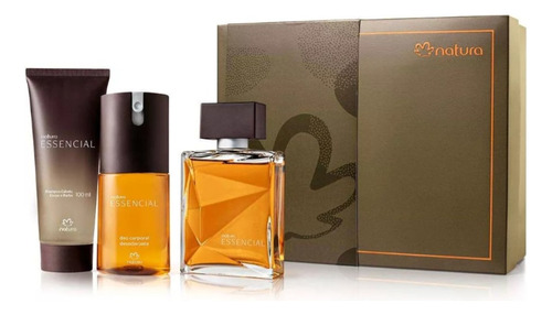 Kit Natura Presente Essencial Deo Parfum 100ml Para Masculino Brinde