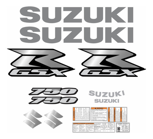 Kit Adesivo Suzuki Gsxr 750 2008 Preta 75008pt