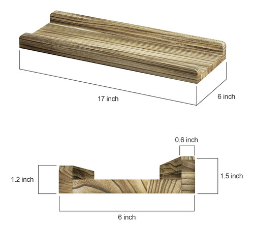 Repisas Flotantes De Madera Modernas Y Rusticas Macizas X2