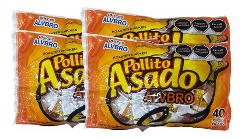 Paleta De Pollo Rostizado Asado Alvbro 160 Pzas 2.24 Kg