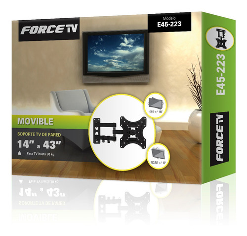 Soporte Tv Lcd Led Smart 43 42 40 32 24, Ss45 Movil 43cm