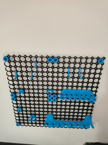 Tablero Organizador Herramientas Multiboard Encastrable Mod Negro Y Celeste