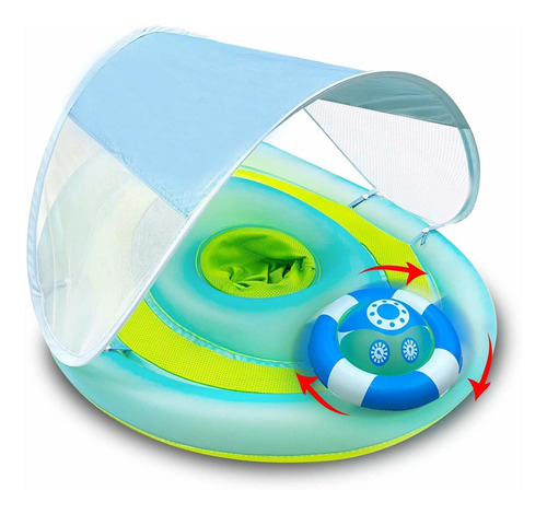 Imagen 1 de 1 de Inflable Para Piscina Para Bebé Con Toldo De Segurida Fr15i