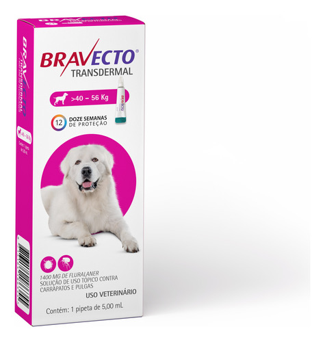 Bravecto comprimido Antipulgas E Carrapatos Cães De 40 A 56kg