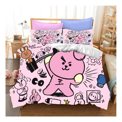 New Juego De Ropa De Cama Cooky De Tama?o Doble Kpopbts