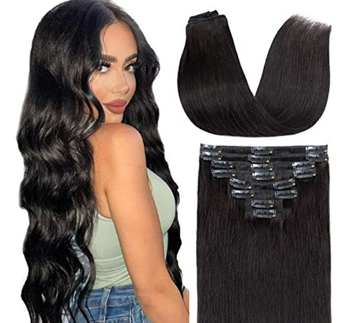 Extensiones De Cabello Con Clip Cabello Humano Cabeza Comple