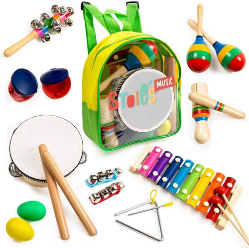 Juego De 18 Instrumentos Musicales De Stoie Para Ni?os Peque