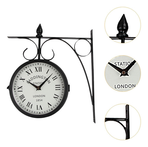 Reloj De Pared De Doble Cara, Reloj Decorativo De , Reloj