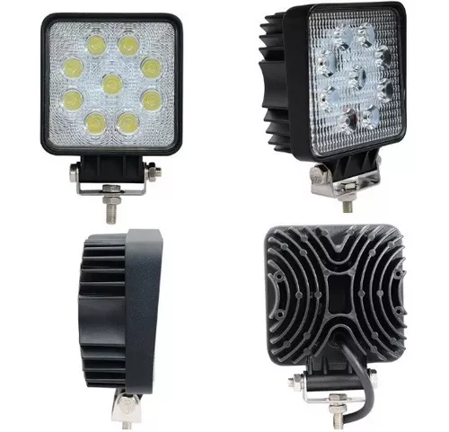 Faros Led Cuadrados 4 Leds Luz Blanca Tipo Offroad 4x4 Par