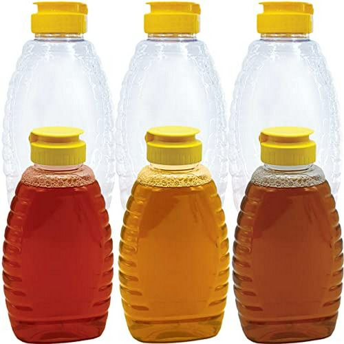 Botellas Vacías De Miel Easy-squeeze (6 Pk 12 Oz)