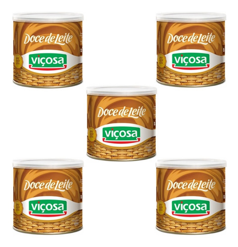 Doce De Leite Viçosa Premium Lata 800g Original Kit 5 Latas