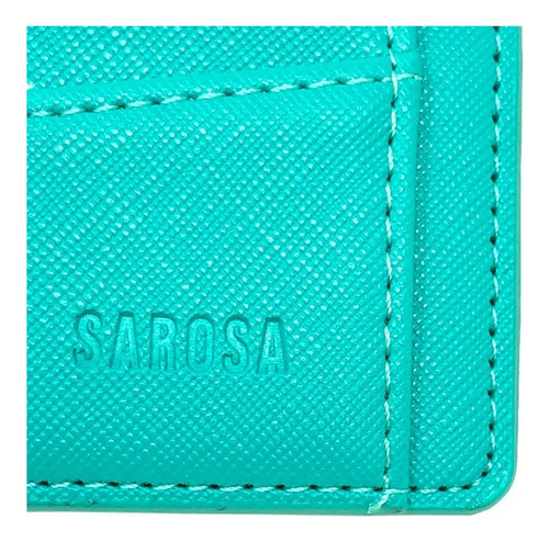 Tarjetero Texturizado De Vinipiel Para Hombre Sarosa Lux Color Celeste Diseño De La Tela Vini Piel