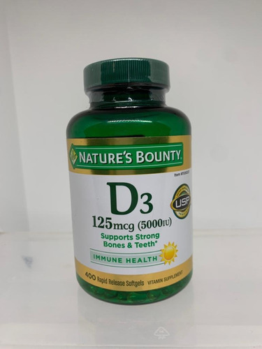 D3 125mcg 5000iu - 400 Softgels Nature's Bounty